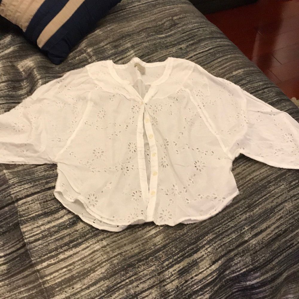 Oversized lucky button down blouse